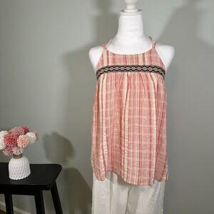 L Love Halter Top NWT‎ Stripe Aztec Detail